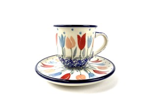 B10 Bunzlau Espresso mokje met schotel 2598X 70ml B10 Tulp Espresso Kop & Schotel 70 ml